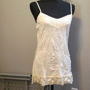 Maurices Solid Lace Crinkle Cami Large